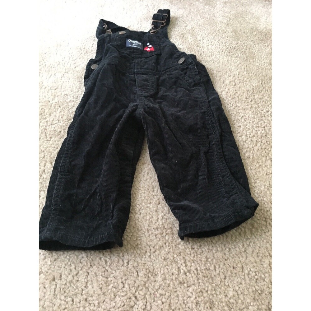 OshKosh Corduroy Bib Overalls Baby Girls Oshkosh B'gosh Size 9M Black